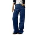 thumbnail image 1 of Sngxgn Womens High Waisted Jeans Flare Stretch Casual Denim Pants(Dark Blue,XXXL), 1 of 6