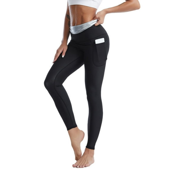 Sngxgn Womens Leggings Stretch High Waisted Pants(Black,XL)