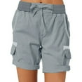 thumbnail image 1 of Sngxgn Womens Lightweight Shorts Casual Baggy Trendy Short Pants Elastic Waist Drawstring Comfy Shorts(Dark Gray,XXXL), 1 of 6