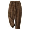 thumbnail image 1 of Sngxgn Womens Loose Fit Casual Pants Elastic Waist Trousers Pants with Pockets(Coffee,XL), 1 of 3