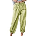 thumbnail image 1 of Sngxgn Womens Lounge Pants Slacks Drawstring Casual Wide Leg Pants for Women Trousers(Green,XXL), 1 of 8