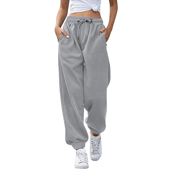 Sngxgn Womens Mid-Rise Stretch Pants Casual Work Pants(Grey,XXL)