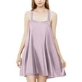 thumbnail image 1 of Sngxgn Womens Nightgown Sleep Shirt Dress Satin Short Sleeve Sleepwear(Hot Pink,One Size), 1 of 5