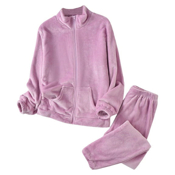 Sngxgn Womens Pajamas Set Long Sleeve Sleepwear Button up Nightwear Soft Cotton Pj Lounge Sets(Purple,L)