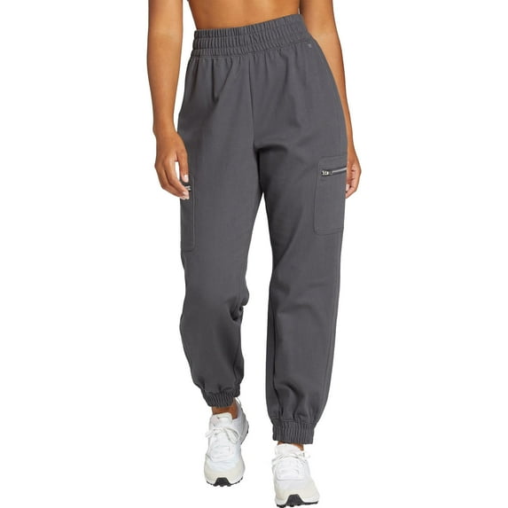 Sngxgn Womens Pants with Pockets Straight-Leg Loose Comfy Drawstring Lounge Running Long Active Casual Sweatpants(Grey,L)