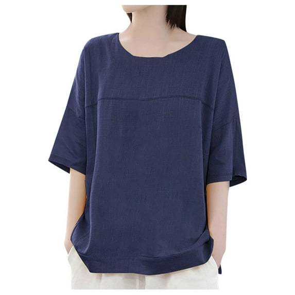 Sngxgn Womens Relaxed Fit T-Shirt, Lightweight Tee(Navy,XL)