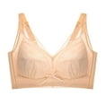 thumbnail image 1 of Sngxgn Womens Satin Full Coverage Bra,S upport Underwire Bra(Beige,34), 1 of 2