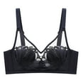thumbnail image 1 of Sngxgn Womens Satin Full Coverage Bra,S upport Underwire Bra(Black,34/75), 1 of 2