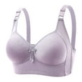 thumbnail image 1 of Sngxgn Womens Satin Full Coverage Bra,S upport Underwire Bra(Purple,40), 1 of 2
