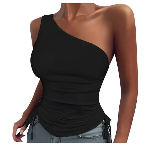 Sngxgn Womens Short Sleeve Round Neck Shirts Summer Fashion Basic Tee(Black,M)