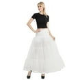 thumbnail image 1 of Sngxgn Womens Skirts Elastic Waist A-Line Pleated Long Skirts(White,L), 1 of 4