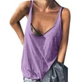 thumbnail image 1 of Sngxgn Womens Sleeveless Tank Tops Layering Tanks Undershirt Tank Top(Purple,S), 1 of 6