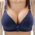 thumbnail image 1 of Sngxgn Womens Smooth Light Bra Underwire T-shirt Bra(Dark Blue,40), 1 of 3