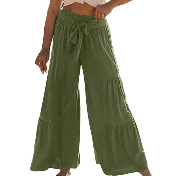 Sngxgn Womens Soft Pants Relaxed Fit Comfort Wear for Daily Styling(AG,S)