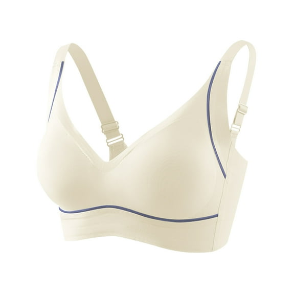 Sngxgn Womens Sports Bra Wirefree Seamless Padded Yoga Bra for Workout Gym Activewear(White,L)