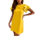 thumbnail image 1 of Sngxgn Womens Square Neck Long Sleeve Soft Lounge Long Dress Fall Casual Ribbed Bodycon Maxi Dresses(Yellow,XL), 1 of 8