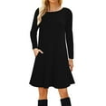 thumbnail image 1 of Sngxgn Womens Summer Dresses Square Neck Lantern Sleeve Tie Backless Ruffle A-Line Casual Dress(Black,S), 1 of 5