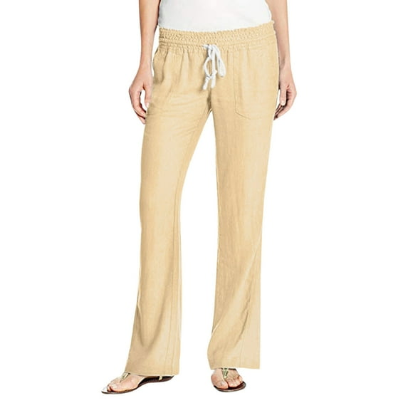 Sngxgn Womens Sweatpants Pockets High Waist Sporty Gym Fit Jogger Pants Lounge Trousers(Khaki,M)