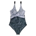 thumbnail image 1 of Sngxgn Womens Swimsuits Tummy Control Bathing Suit for Women Push Up Swimwear V Neck High Cut(Black,S), 1 of 5