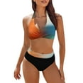 thumbnail image 1 of Sngxgn Womens Swimsuits Two Piece High Waisted Tummy Control Bathing Suits Wrap Bikini Sets(Orange,M), 1 of 5