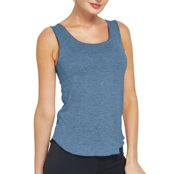 Sngxgn Womens Tank Top Camisole Spaghetti Strap Tops Basic Crew Neck Back Camis(Blue,XL)