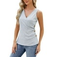 thumbnail image 1 of Sngxgn Womens Tank Top Camisoles with Cotton Design - Trimmed with Flower Lace on Neckline(Grey,XXL), 1 of 6