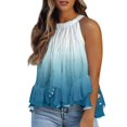 thumbnail image 1 of Sngxgn Womens Tank Top Camisoles with Cotton Design - Trimmed with Flower Lace on Neckline(Sky Blue,XXL), 1 of 4