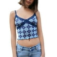 thumbnail image 1 of Sngxgn Womens Tank Top V Neck Basic Camisole(Blue,L), 1 of 8