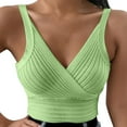 thumbnail image 1 of Sngxgn Womens Tank Tops V Neck Camisole Spaghetti Strap Top Summer Basic Blouse(Green,One Size), 1 of 4