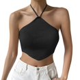thumbnail image 1 of Sngxgn Womens Tank Tops V Neck Summer Sleeveless Ribbed Button Spring Casual Shirts(Black,L), 1 of 7