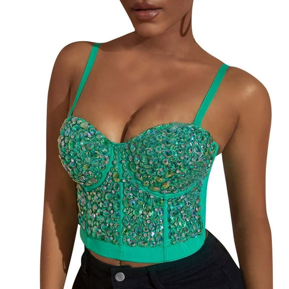 Sngxgn Womens Tank Tops V Neck Summer Sleeveless Ribbed Button Spring Casual Shirts(Green,XS)