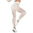 thumbnail image 1 of Sngxgn Womens Tummy Control High Waist Yoga Leggings(Khaki,M), 1 of 6