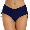 thumbnail image 1 of Sngxgn Womens Tummy Control High Waisted Bikini Bottoms(Dark Blue,S), 1 of 6
