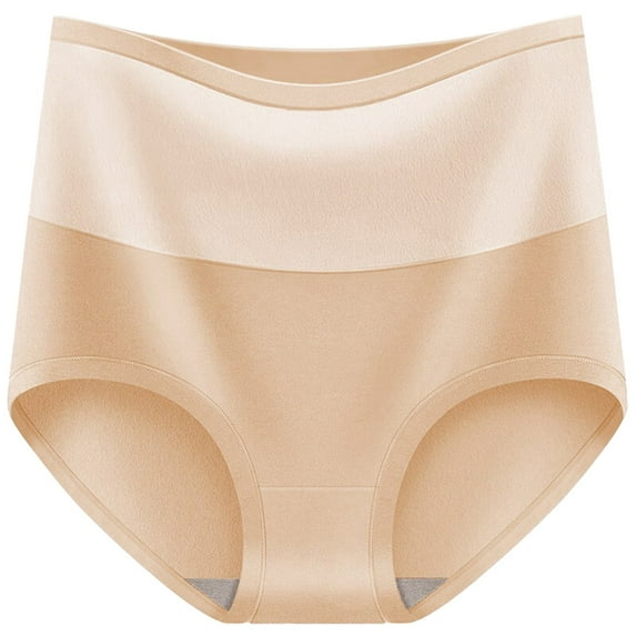 Sngxgn Womens Underwear Cotton Panties Lace Soft Hipster Panty Ladies Stretch Full Briefs(Beige,L)