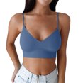 thumbnail image 1 of Sngxgn Womens V Neck Camisole Tank Top Strap Sleeveless T Shirt Casual Loose Vest Blouse(Blue,One Size), 1 of 7