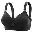 thumbnail image 1 of Sngxgn Womens Wireless Bra, Full-Coverage Pullover Stretch-Knit Bra, Smoothing T-Shirt Bra(Black,46), 1 of 4