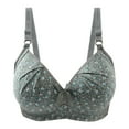 thumbnail image 1 of Sngxgn Womens Wireless Bra, Full-Coverage Pullover Stretch-Knit Bra, Smoothing T-Shirt Bra(Dark Gray,XXL), 1 of 3