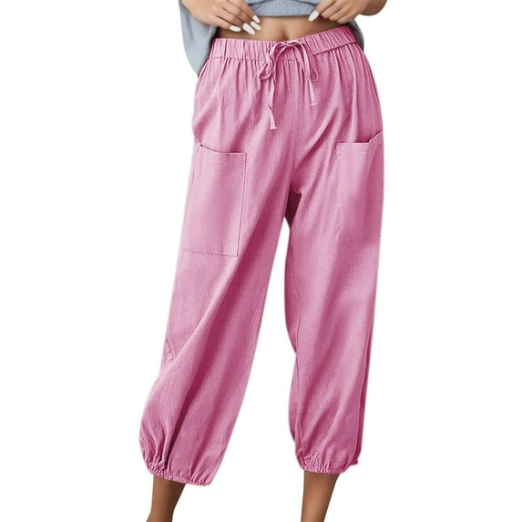Sngxgn Womens Yoga Sweatpants Wide Leg Lounge Pants Drawstring Workout Comfy Joggers Pants with Pockets(Pink,XXL)