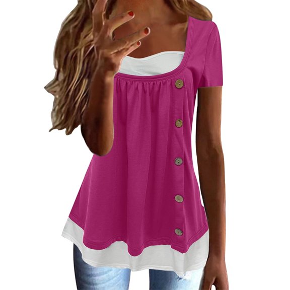 Sngxgn Workout Tops for Women, Workout Shirt Women, Gym Tops for Women(Red,S)