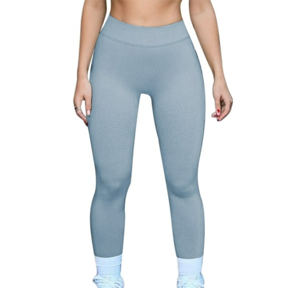 Sngxgn Yoga Leggings for Women High Waisted Workout Legging for (Grey,L)