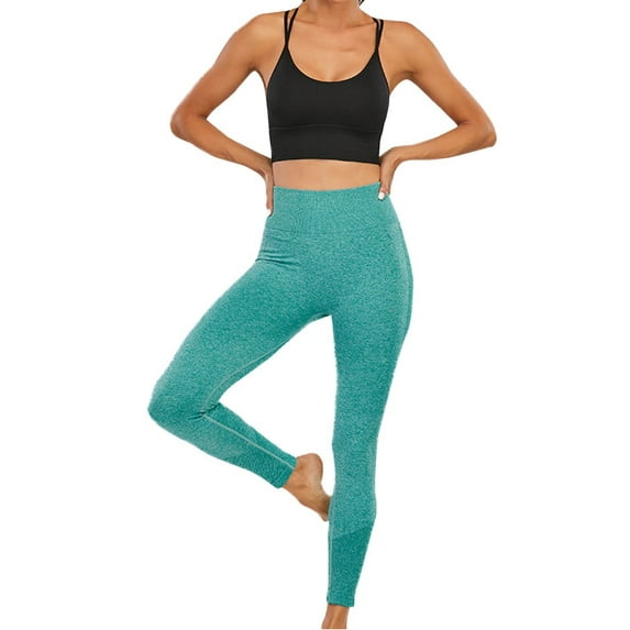 Sngxgn Yoga Pants for Women High Waisted Leggings Workout Sports Running Pants(Green,M)