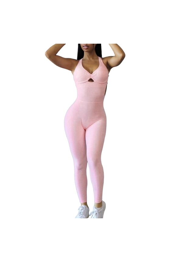 Yoga Set Women Sports Suit Shirt Top Pants Outfit Yoga Workout Clothes Tracksuit(Pink,S)