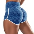 thumbnail image 1 of Sngxgn Yoga Shorts for Women High Waisted Workout Shorts Running Sports Gym Shorts(Blue,L), 1 of 4