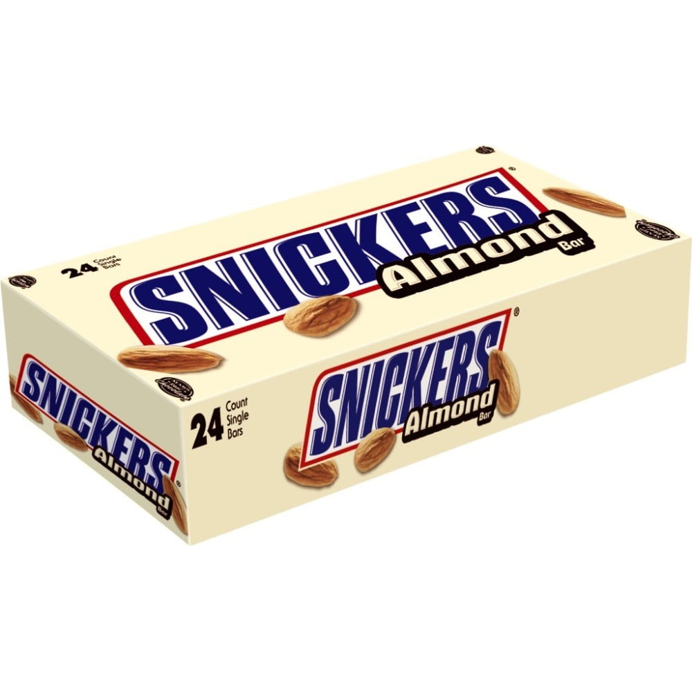 Snickers Almond Chocolate Candy Bars 1.76 Oz 24 Pieces Walmart