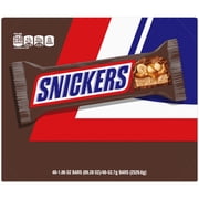 Snickers Full Size Bulk Chocolate Candy Bars - 1.86 oz Bar - 48 ct Box