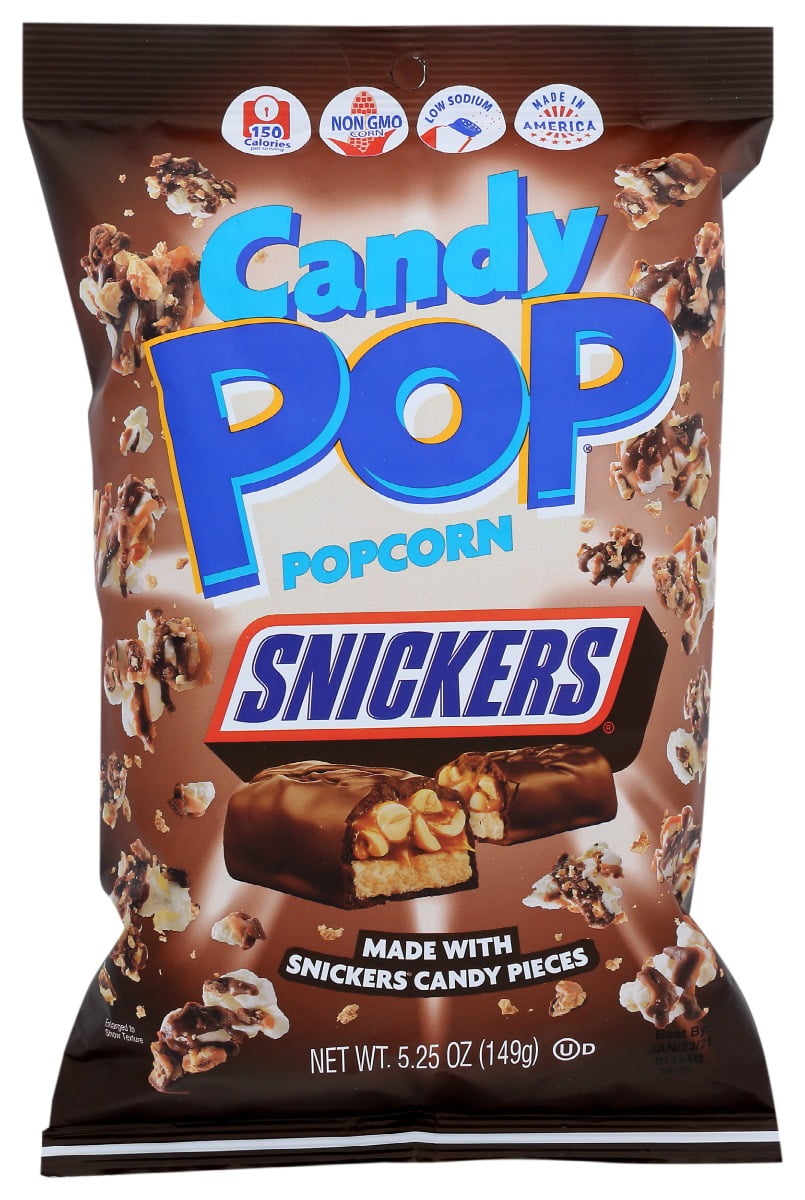 Snickers Candy Pop Popcorn , 5.25 oz （Pack of 3）