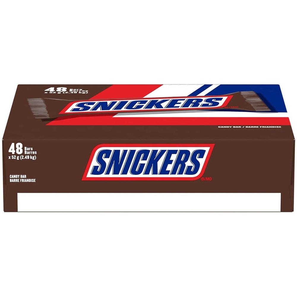 Snickers Chocolate Bar 52g, 48-Count
