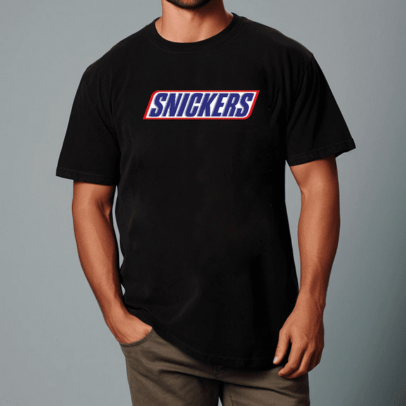 Snickers Chocolate Bar Classic Candy Snack Food Logo Graphic Art Unisex T-Shirt V71060, up to size 5XL