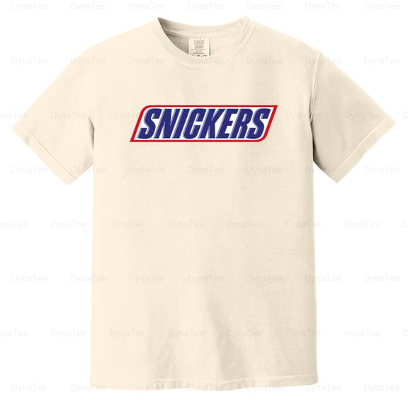 Snickers Chocolate Bar Mens Black S5XL Candy Food Snack Fan Comfort Color T-Shirt Unisex, up to 4XL