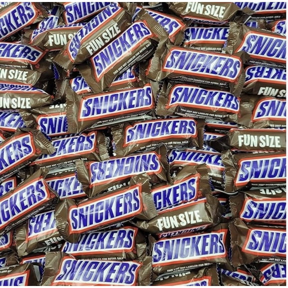 Snickers Chocolate Mini Bars with Caramel, Nougat & Peanuts Individually Wrapped Bulk 2 LB 00040000064022
